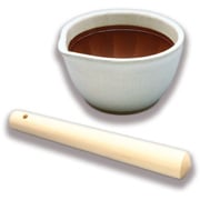 石見焼 こだわりすり鉢 すりこ木付 径15cm 750ml ホワイト 6162009