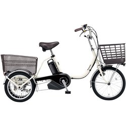 電動アシスト三輪車 ビビライフ 前18インチ/後16インチ 内装3段変速 フェザーホワイト BE-FU833F