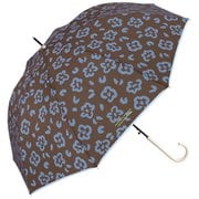 長傘 雨傘 58cm ジャンプ式 UVカット 紫外線防止効果 晴雨兼用 ペタルブリーズ ブラウン 6617-05-001BR
