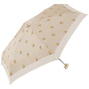 折りたたみ傘 雨傘 50cm 手開き式 UVカット 紫外線防止効果 晴雨兼用 プレイドフラワー ミニ ベージュ 7852-155-002BE