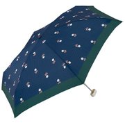 折りたたみ傘 雨傘 50cm 手開き式 UVカット 紫外線防止効果 晴雨兼用 プレイドフラワー ミニ ネイビー 7852-155-002NV