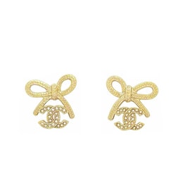 CHANEL リボン付きクリスタルピアス 超希少！シャネル ピアス 偽物 CC ロゴ クリスタル リボン