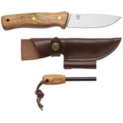 OY317 [オヨ（OYO） ナイフ 全長21cm アムンセンナイフ ファイヤースターター付 革ケース付]