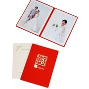 写真台紙 WEDDING 2Lサイズ 2面タテ レッド PHWD-2L2TRD