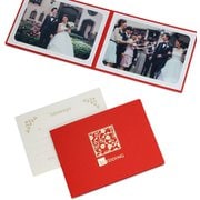 写真台紙 WEDDING 2Lサイズ 2面ヨコ レッド PHWD-2L2YRD