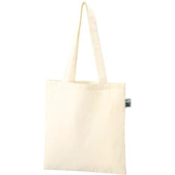 TR-1400-008 [フェアトレードコットンカジュアルフラットバッグ M ナチュラル]