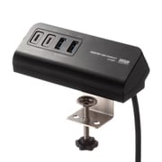 USB急速充電器 USB PD（パワーデリバリー）対応 65W USB-C×2/USB A×2 PD-PPS クランプ固定式 GaN採用 ブラック ACA-PD106BK