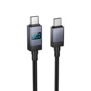 PD60W対応 デジタルディスプレイ搭載 USB-C to USB-Cケーブル 1.0m X118-CC-BK
