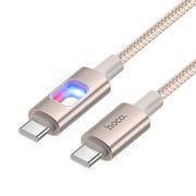 カラフルLED PD60W対応 USB-C to USB-Cケーブル ゴールド 1.2m U144-CC-GD