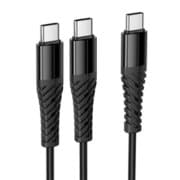 2in1 USB Type-Cケーブル ブラック 1.0m X123-CCC-BK