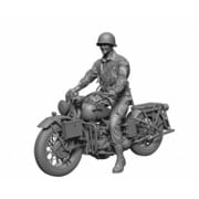 HS16107 1/16 WWII アメリカ空挺師団 「鉄馬の騎手」 オートバイ付 [組立式プラスチックモデル]