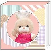 【限定】窓付スクエアメモ レトロぬいぐるみこれくしょん パッチワーク S2850796
