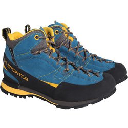 ボルダーエックスミッドGTX ユニセックス トレッキングシューズ ブルー×イエロー（B00Y00） EU44（27.9cm） ZFAS054