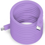 スパイラルシリコンケーブル USB-C to USB-C 2m エアリーパープル CIO-SLSC30000-CC2-APP