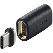 USB-C マグネット 変換アダプタ 100W PD対応 着脱式コネクタ ブレーカー内蔵 ブラック MPA-CMAADBK