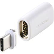 USB-C マグネット 変換アダプタ 100W PD対応 着脱式コネクタ ブレーカー内蔵 ホワイト MPA-CMAADWH