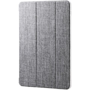 iPad Air 13インチ （M3/M2）用 ケース マグネット式ファブリックフラップ カバー 2アングル スタンド オートスリープ機能 背面クリア グレー TB-A25XWVCGY