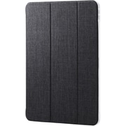 iPad Pro 13インチ （M4）用 ケース ファブリックフラップ カバー 2アングル スタンド オートスリープ機能 背面クリア ブラック TB-A25PLWVCBK