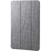 iPad Pro 13インチ （M4）用 ケース ファブリックフラップ カバー 2アングル スタンド オートスリープ機能 背面クリア グレー TB-A25PLWVCGY