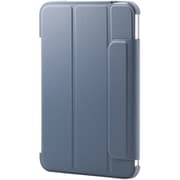 iPad mini 8.3インチ （A17 Pro）/第6世代用 ケース マグネット式フラップ カバー 2アングル スタンド オートスリープ機能 耐衝撃 背面クリア ブルーグレー TB-A25SWVFCBG