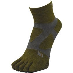 スパイダーアーチミドル5toeスベリドメ ユニセックス ランニングウェア ソックス カーキモク(315) 23-25cm 10614