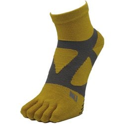 スパイダーアーチミドル5toeスベリドメ ユニセックス ランニングウェア ソックス ゴールド(900) 23-25cm 10614