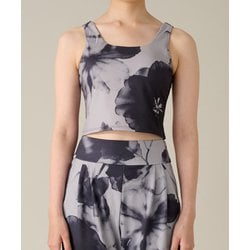 ミディアムトップ レディース フィットネス ヨガ シャツ グレー（GRY） Mサイズ RS-L621T