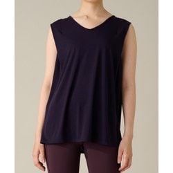 スリーブレストップ レディース フィットネス ヨガ シャツ ネイビー（NV） Mサイズ RS-C541TT