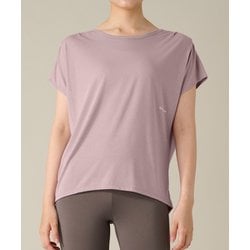 フレンチスリーブトップ レディース フィットネス ヨガ シャツ ラベンダー（LV） Lサイズ RS-C542TS
