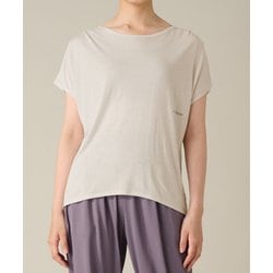 フレンチスリーブトップ レディース フィットネス ヨガ シャツ サンド（SAND） Lサイズ RS-C542TS