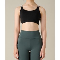 ショートトップ レディース フィットネス ヨガ シャツ ブラック（B） Lサイズ RS-L624T