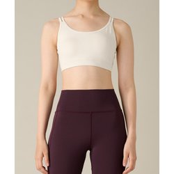 ショートトップ レディース フィットネス ヨガ シャツ オフホワイト（OW） Lサイズ RS-L624T