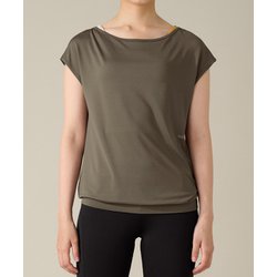 フレンチスリーブトップ レディース フィットネス ヨガ シャツ グレイッシュカーキ（GRK） Lサイズ RS-L625T