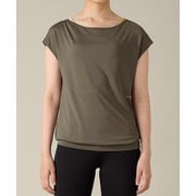 フレンチスリーブトップ レディース フィットネス ヨガ シャツ グレイッシュカーキ(GRK) Lサイズ RS-L625T
