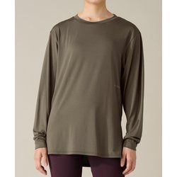 ロングスリーブトップ レディース フィットネス ヨガ シャツ グレイッシュカーキ（GRK） Mサイズ RS-L615TS