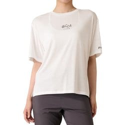 リラックスフィットショートスリーブトップ レディース フィットネス ヨガ シャツ ホワイト（W） Lサイズ GA-C677TS