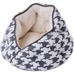 犬猫用 ベッド あったかくつろぎ 包み込み ドーム アッシュグレイ