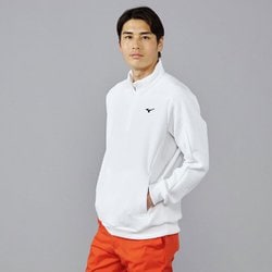 ブレスサーモリップルキルトハーフジップアッププルオーバー ホワイト XLサイズ E2MCC50501