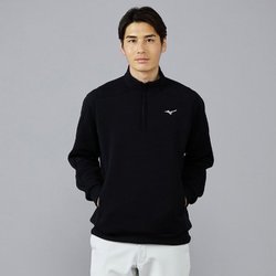 ブレスサーモリップルキルトハーフジップアッププルオーバー ブラック Mサイズ E2MCC50509