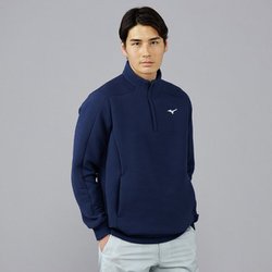 ブレスサーモリップルキルトハーフジップアッププルオーバー ディープネイビー Mサイズ E2MCC50514