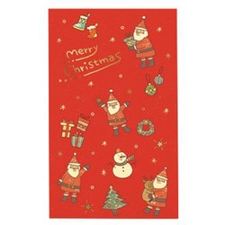 【限定】 ポチ袋 ほっこりサンタ S 5枚入 CP014