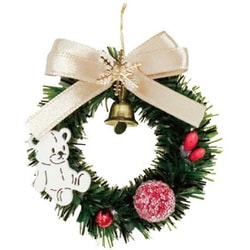 【限定】 Xmasリース テディベア CO027