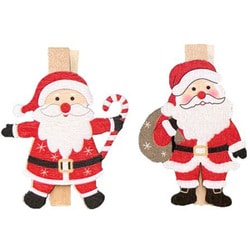 【限定】 Merry サンタウッドクリップ 2個入 CO020