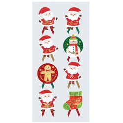 【限定】 シール リボン サンタパレット 1枚入 CW027