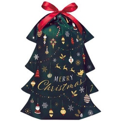 【限定】 ギフトバッグ 巾着 グリッターツリー 幅400mm CD081