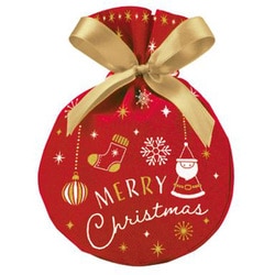 【限定】 ギフトバッグ 巾着 ラウンド ホリデーレッド CD083