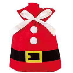 【限定】 ギフトバッグ フェルト巾着 サンタドレス 幅250mm CD056