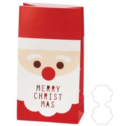 【限定】 角底紙バッグ フルサンタ M 5枚入 CU006
