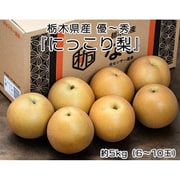 大玉 『にっこり梨』 栃木県産 優～秀 約5kg（6～10玉）簡易箱 ※冷蔵 [ご注文受付は2025年10月20日（月）決済完了分まで]