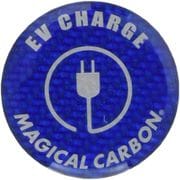 マジカルカーボン EVチャージキャップ エンブレム 日産 リーフ/三菱 i-MiEV/アウトランダー PHEV（ブルー） CEVE-1B